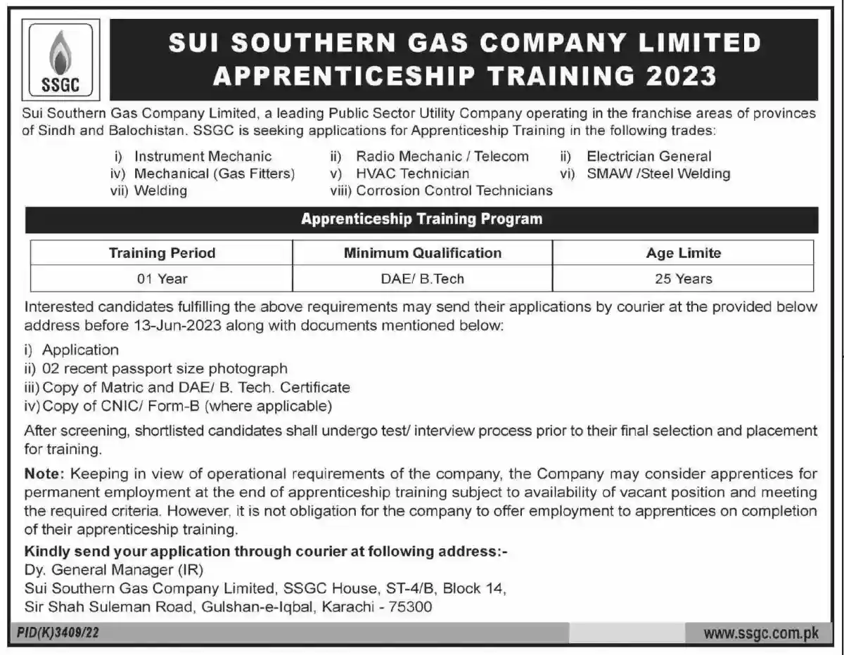 Sui Gas Jobs 2023