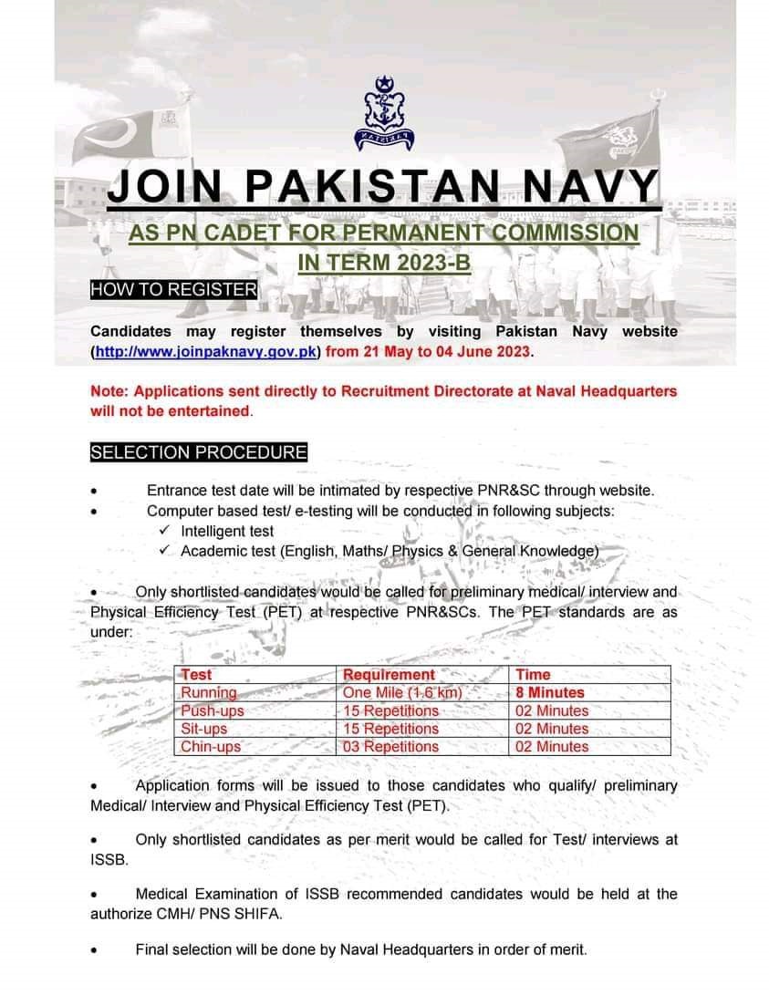 Join Pak Navy Jobs 2023