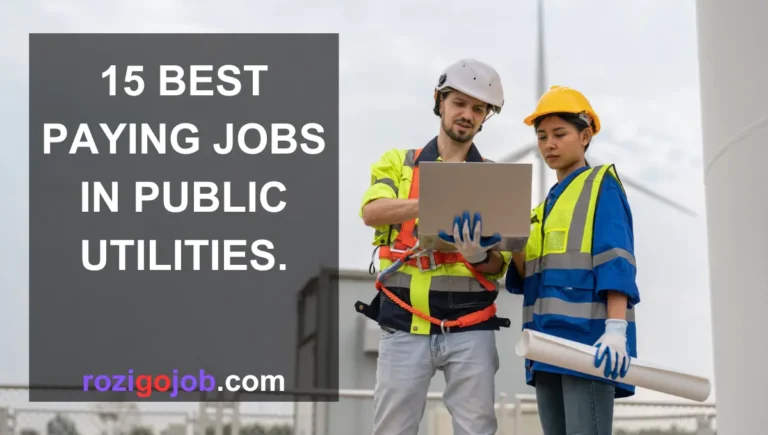 15 Best Paying Jobs In Public Utilities.