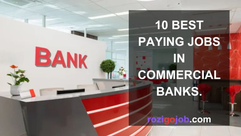 10 Best Paying Jobs In Commercial Banks.