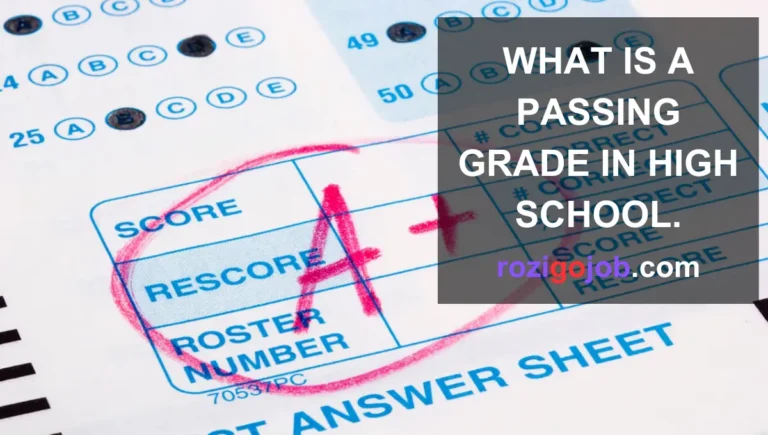 What Is A Passing Grade In High School.